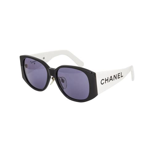 chanel sunglasses black and white.